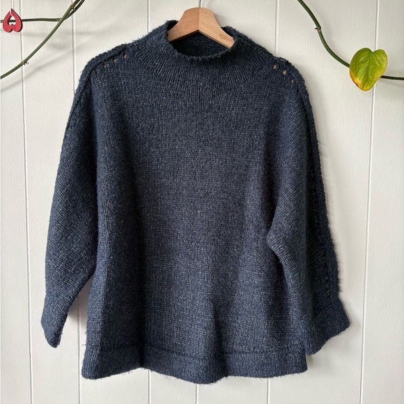 LINE Navy Chunky Knit Oversized Sweater | Small - Picture 4 of 5
